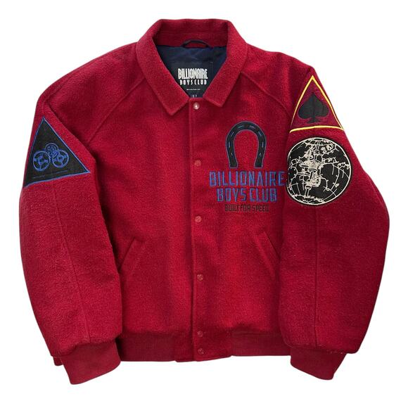 XXL Billionaire Boys Club Road Rocket Wool Cropped Varsity Jacket - Picture 1 of 6